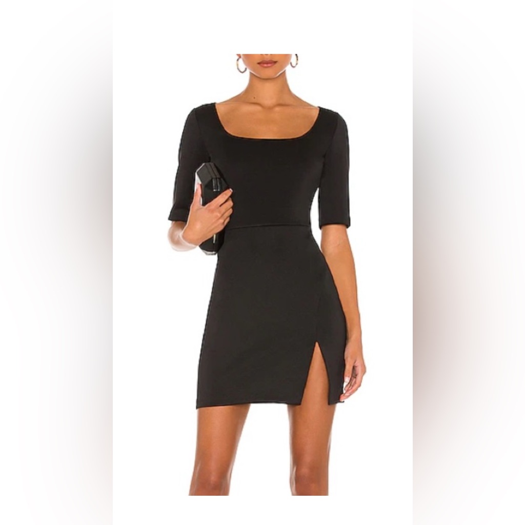 New Amanda Uprichard Marcia Mini Dress In Black. Large